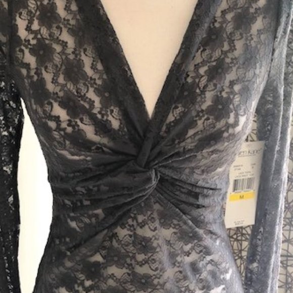 🌻 Karen Kane Sheer Lace Knot Top 🌻 - Picture 4 of 7